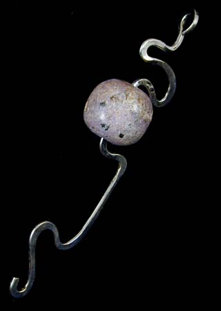 Soap Stone Bead Silver Pendant