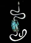 ..Chinese Turquoise Bead Silver Pendant