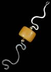 ..African Amber (Phenyl Formaldehyde) Bead Silver Pendant