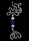 ..Dogon Blue Glass Bead Silver Pendant