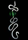 ..Green Glass Bead Silver Pendant