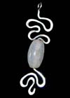 ..Rock Crystal Bead Silver Pendant